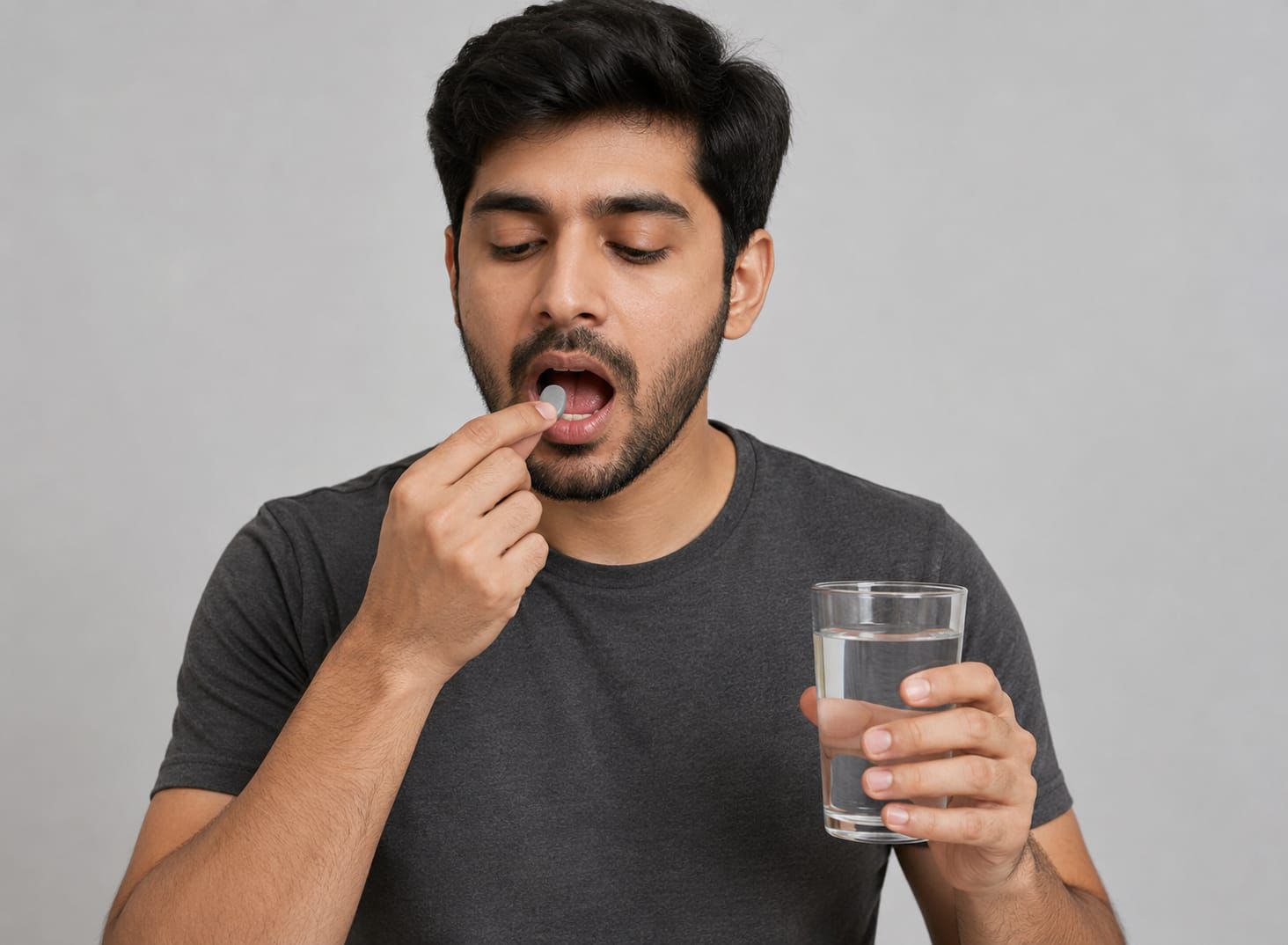 Taking a Sci·Tru tablet with water